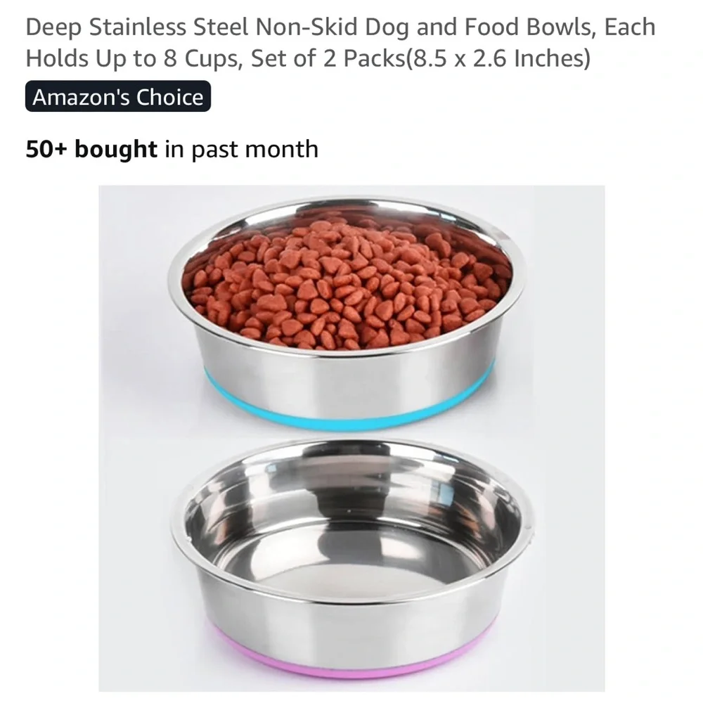 Stainless Steel Non-Skid Dog Bowls